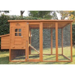 Pets Imperial® Arlington Chicken Coop With Extra Long Run 8ft/2.5m and Ashpalt Roof Suitable For 4/6 Birds Depending On Size